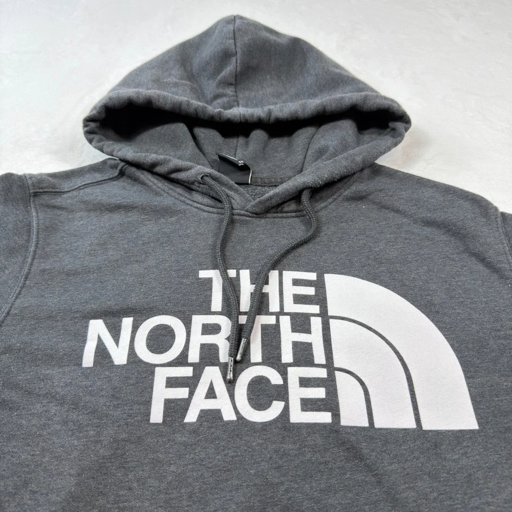 The North Face Hoodie Mens M Gray Fair Half Dome‎ Logo Pullover Fleece SP21 RTO